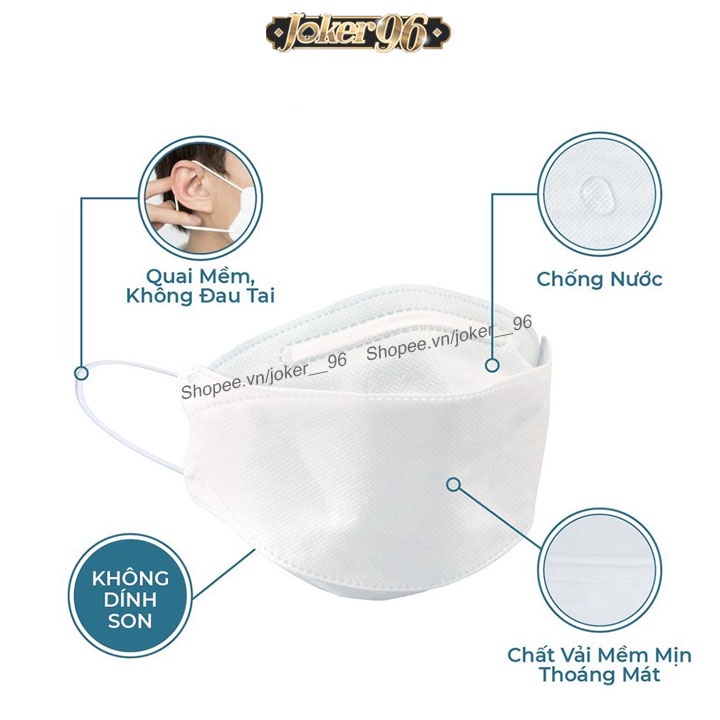 Khẩu trang 4D KF94 Mask 4 lớp chống bụi mịn và kháng khuẩn hàng chính hãng