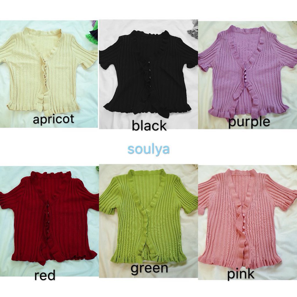 Áo dệt kim tay ngắn thiết kế xẻ trước phong cách Jennie BLACKPINK điệu đà thời trang cho nữ | BigBuy360 - bigbuy360.vn