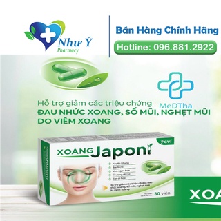 Xoang Japoni hộp 30 viên hỗ trợ giảm đau nhức xoang,sổ mũi,nghẹt mũi do viêm xoang