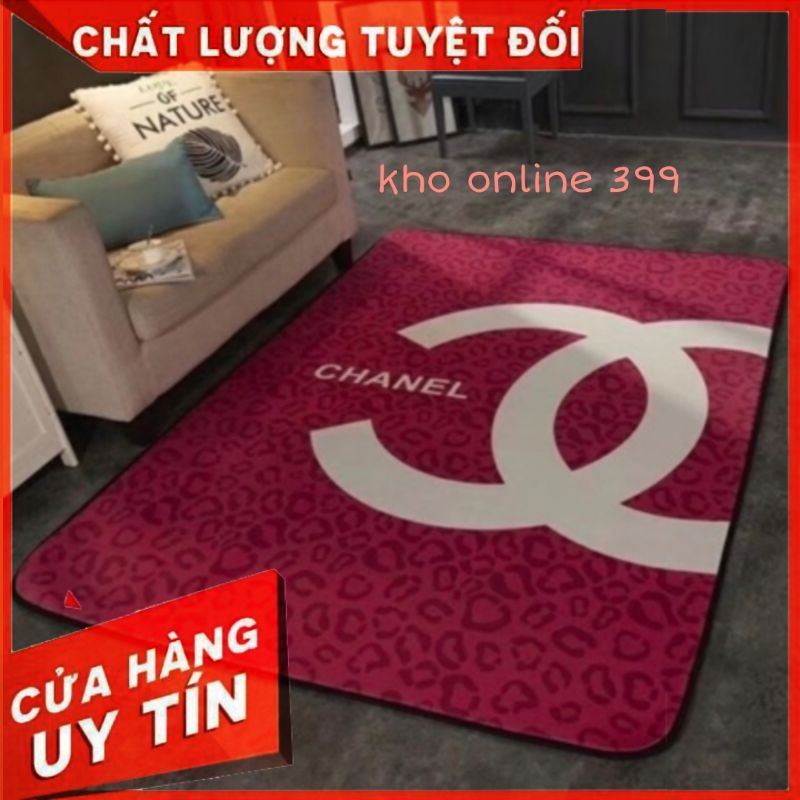 Thảm trải sàn nỉ nhung chanel chống trượt, thảm nỉ nhung thương hiệu, thảm trang trí nhà cửa m6x2m