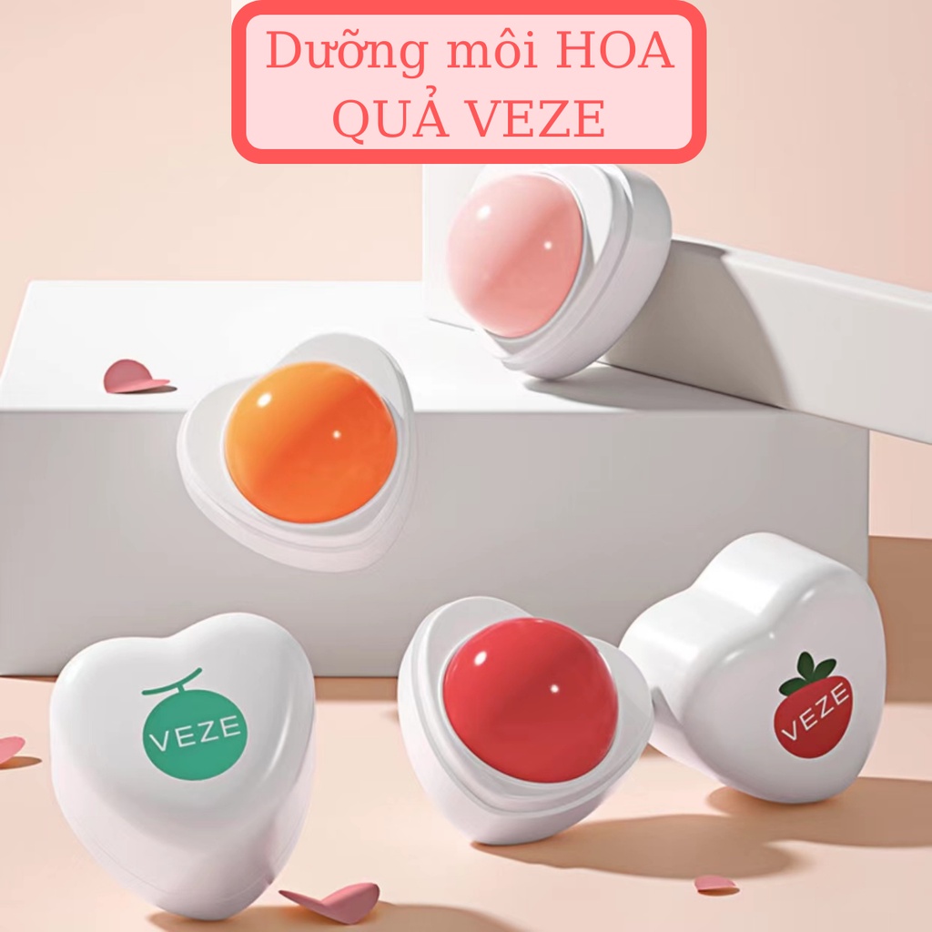 Dưỡng Môi Hoa Quả VEZE Làm Mềm Môi Cấp Ẩm Làm Hồng Nội Địa Trung