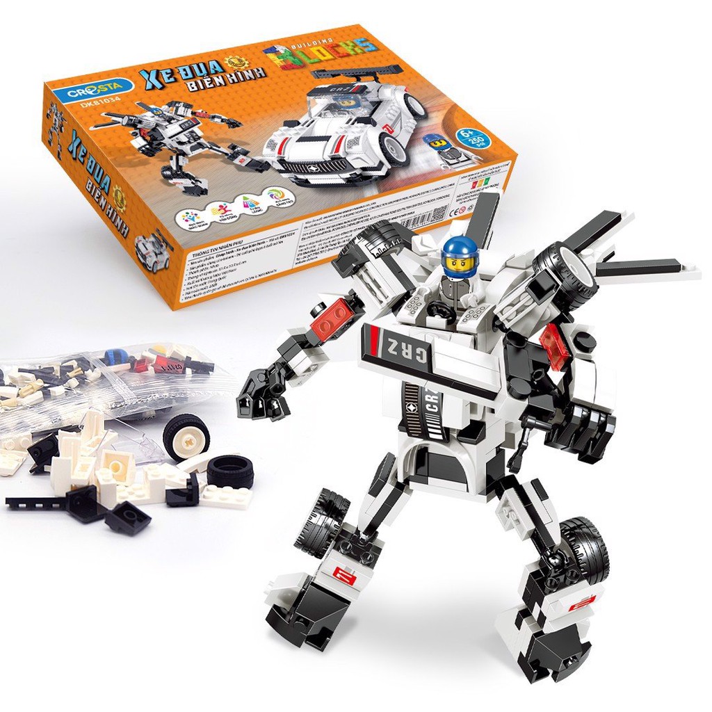 Đồ Chơi Duka: Đồ Chơi Ghép Hình – Xe Đua Biến Hình DK 81034