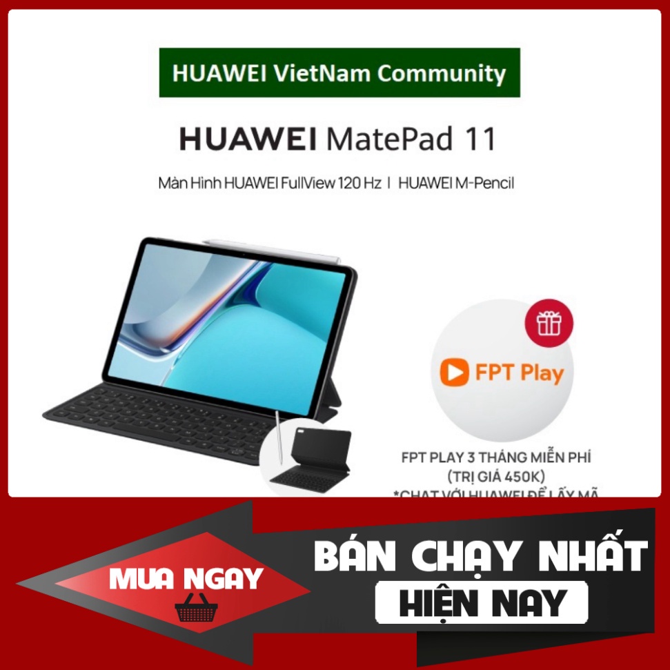 Máy Tính Bảng Huawei MatePad 11 | Màn Hình FullView 120 Hz | M-Pencil huawei