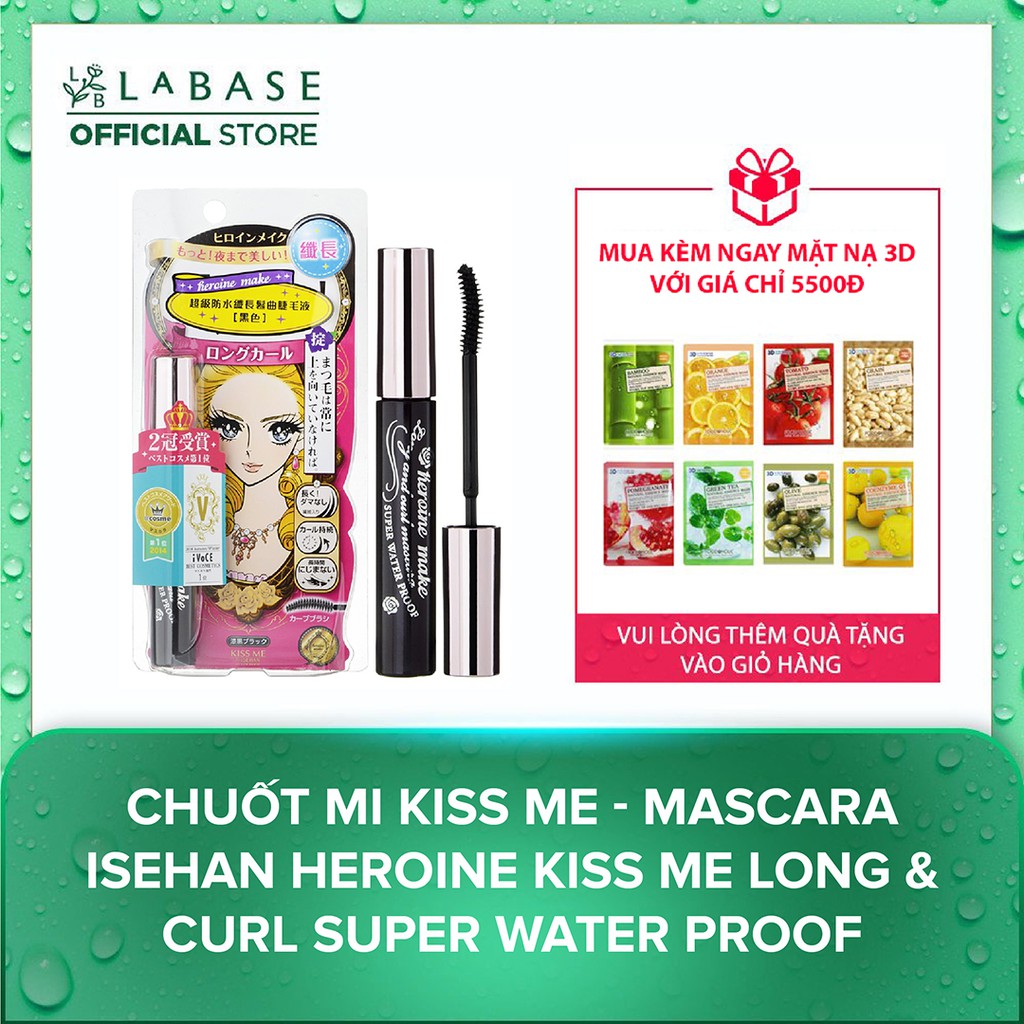 Chuốt Mi Kiss Me - Mascara Isehan Heroine Kiss Me Long & Curl Super Water Proof