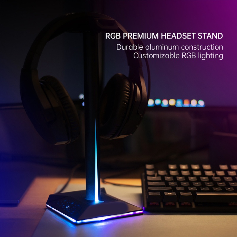 Giá Đỡ Tai Nghe Để Bàn zzz Cổng USB RGB Cao Cấp
