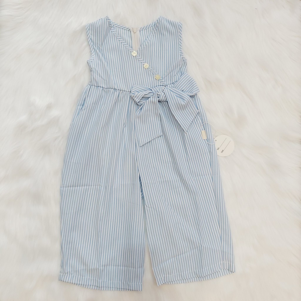 Set jumpsuit sát nách nơ eo fashion