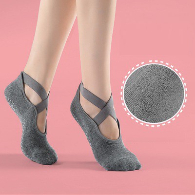 Tất tập Yoga, Aerobic, Múa Chống trơn trượt  quai chéo kín ngón Cao Cấp