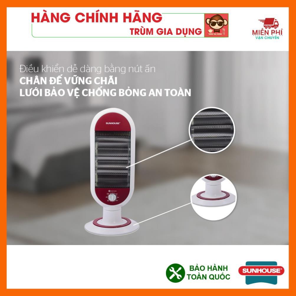 Máy sưởi Sunhouse SHD7022, quạt sưởi Sunhouse SHD7022, công suất 1200w tối đa, tỏa nhiệt đều, quay 180 độ