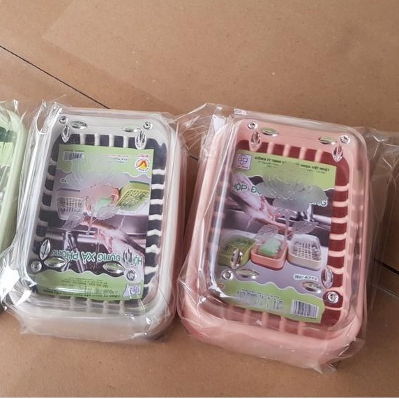 HỘP ĐỰNG XÀ BÔNG PHÒNG TẮM - CÓ KHAY HỨNG KÈM NẮP Việt Nhật