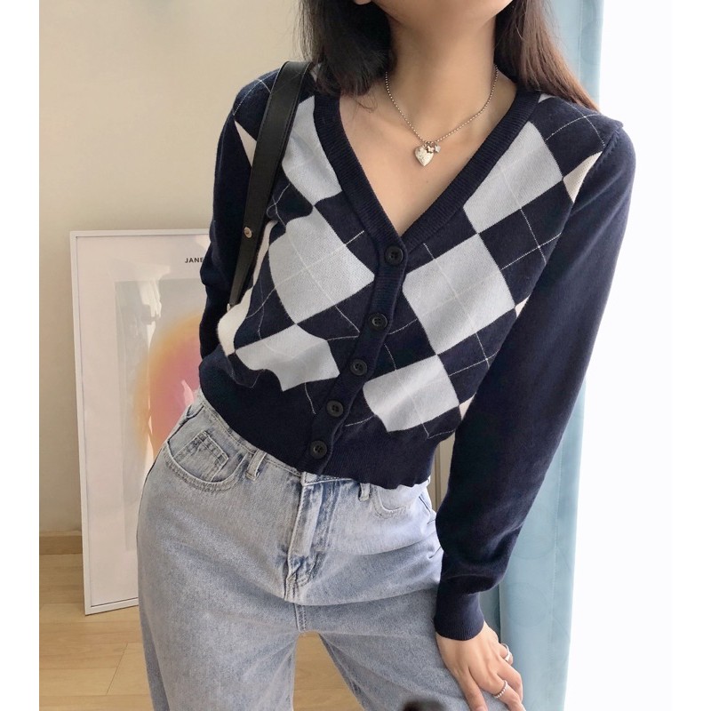 JANET STUDIO • Áo Cardigan XO xanh | BigBuy360 - bigbuy360.vn
