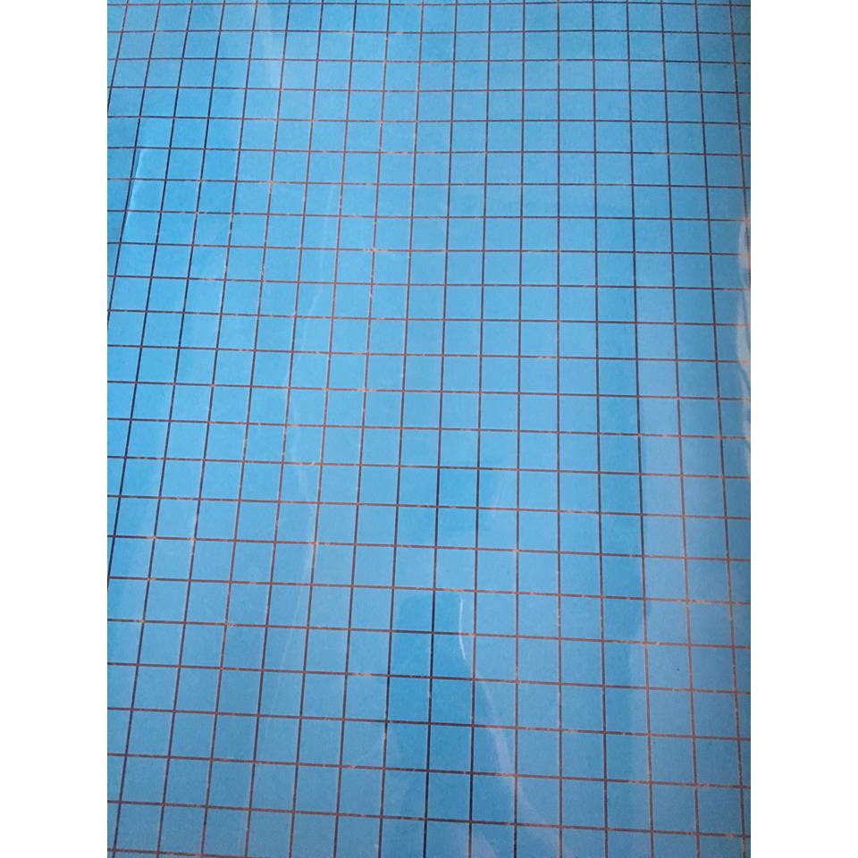 5m decal dán kính ô vuông xanh dương có sẵn keo BINBIN DK26