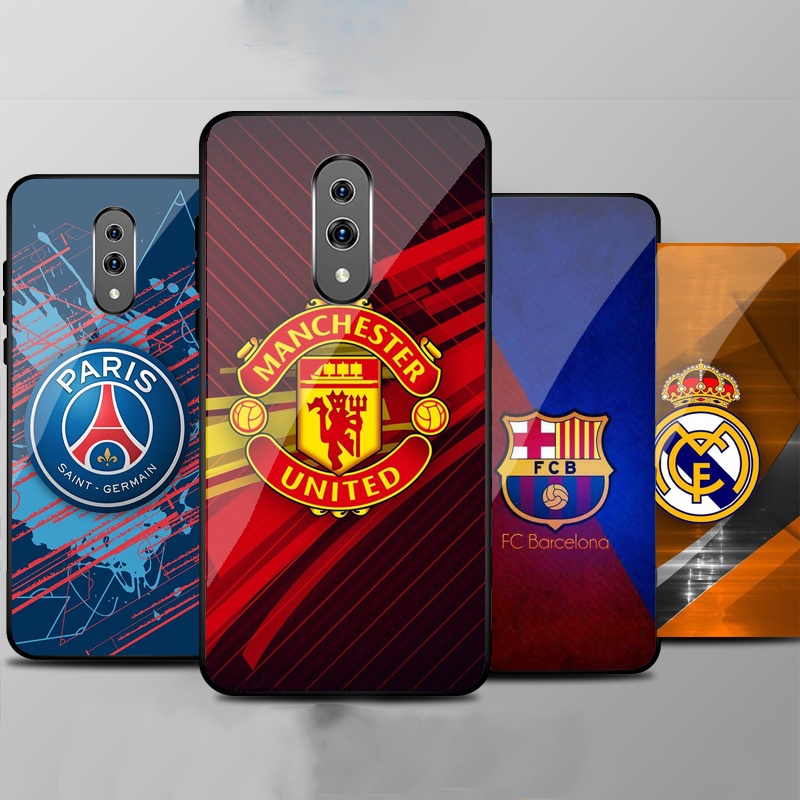 Ốp Lưng OPPO K3, REALME X mặt kính cường lực cao cấp In hình Câu Lạc Bộ Bóng Đá
