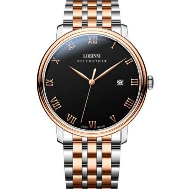 Đồng hồ nam chính hãng LOBINNI L12033-4 Kính sapphire,chống xước,Chống nước BH 24 tháng,Máy cơ(Automatic),dây kim loại