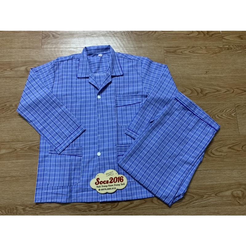 Bộ pyjama bộ đồ ngủ dài tay cho bố