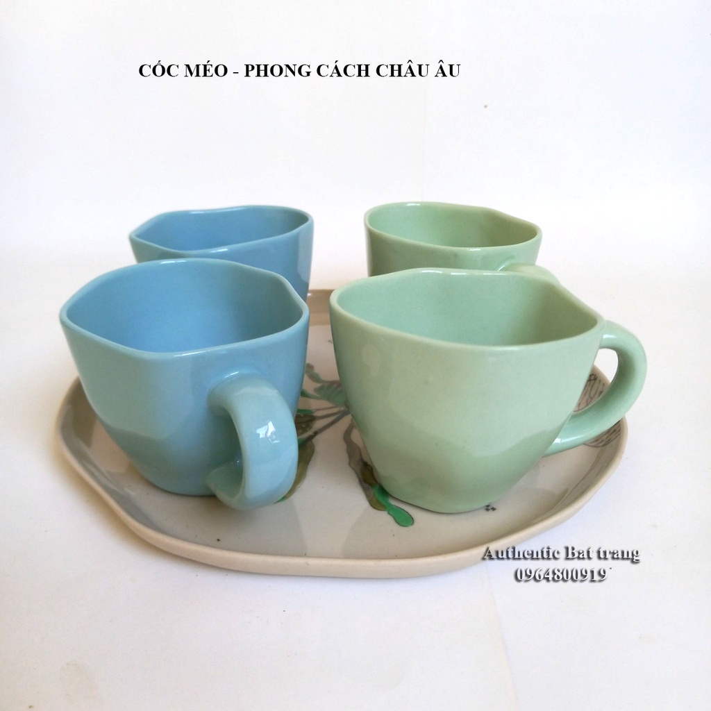CỐC MÉO, CHÉN MÉO Phong cách độc đáo dùng để thưởng thức trà, cà phê - gốm sứ Authentic Bát tràng