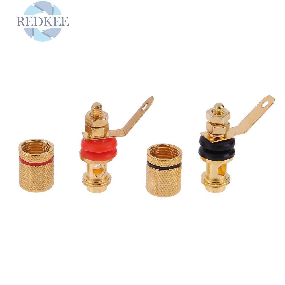 Set 2 Đầu Cắm Loa Mạ Vàng 4mm