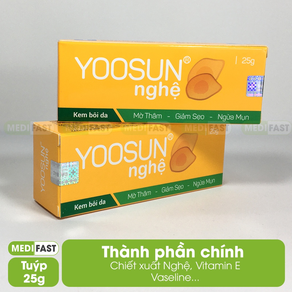 Yoosun Kem nghệ Tuýp 25g - ngăn ngừa mụn, ngăn ngừa thâm sẹo từ tinh chất nghệ