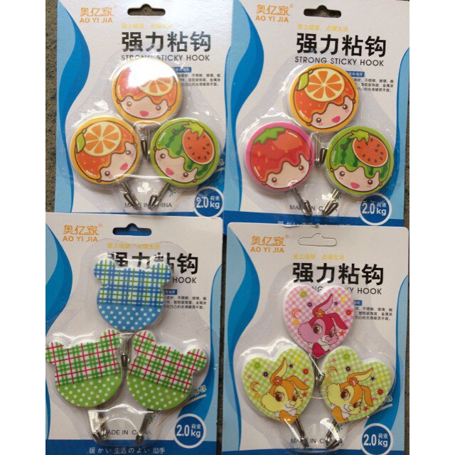 Vỉ Móc Treo Đồ Dán Tường 3 Móc Chắc Chắn