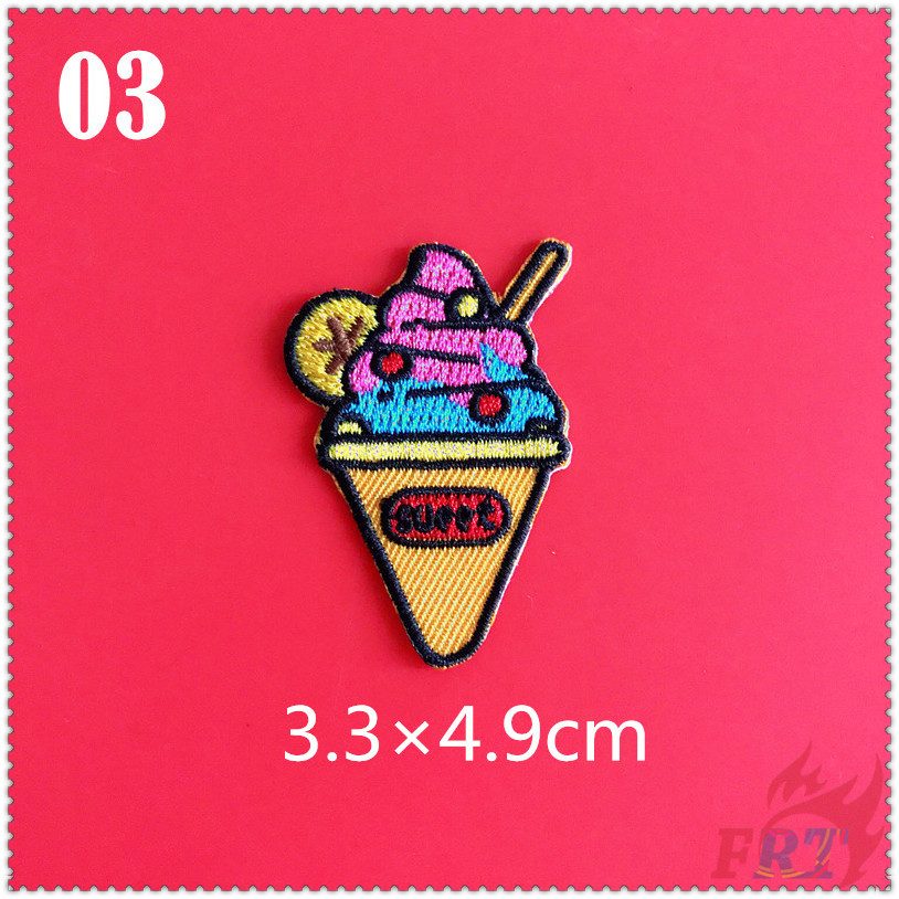 ✿ Miếng Dán Ủi Quần Áo Hình Cây Kem Ngọt Ngào ✿ 1 Sticker Ủi Thêu Hình Huy Hiệu