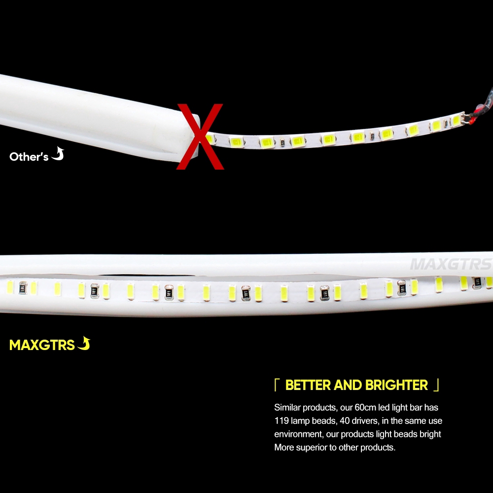 Dải Đèn Led MAXGTRS 30-60cm Chống Thấm Nước Trang Trí Xe Hơi