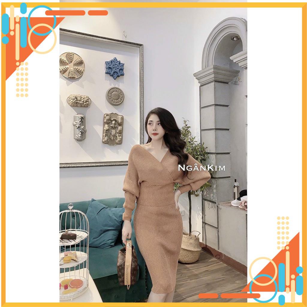 Set nữ đẹp, váy nữ body chất len nhũ, hàng Quảng Châu cao cấp, chất len dày, đẹp, ko xù, có nhũ sang trọng | BigBuy360 - bigbuy360.vn