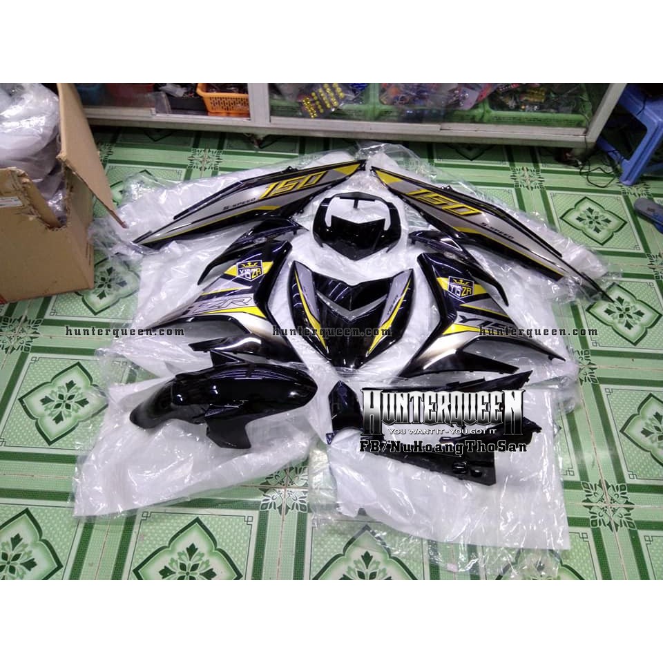 Tem Exciter 150. Tem Y15ZR đơn giản, vàng đen. Chất liệu candy. Chỉnh sửa theo yêu cầu. Sắc nét, bền màu, chống nước