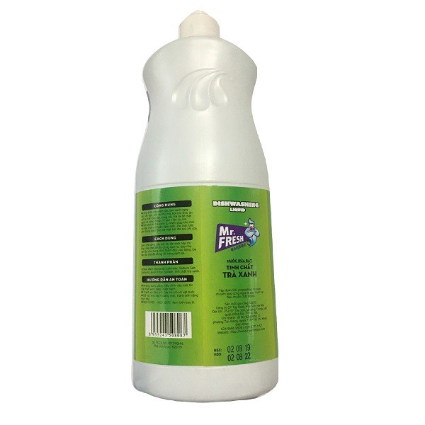 Bộ 2 Chai nước rửa bát đậm đặc Mr Fresh Hàn Quốc 820ml - Tặng Găng tay cao su siêu dai hình con hươu