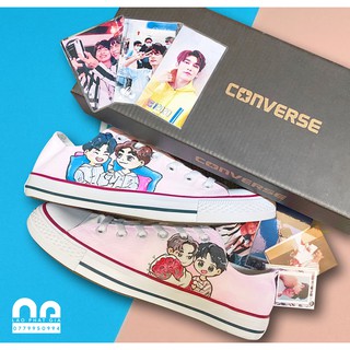 Giày vẽ cổ thấp mẫu mewgulf theo yêu cầu loại giày cv