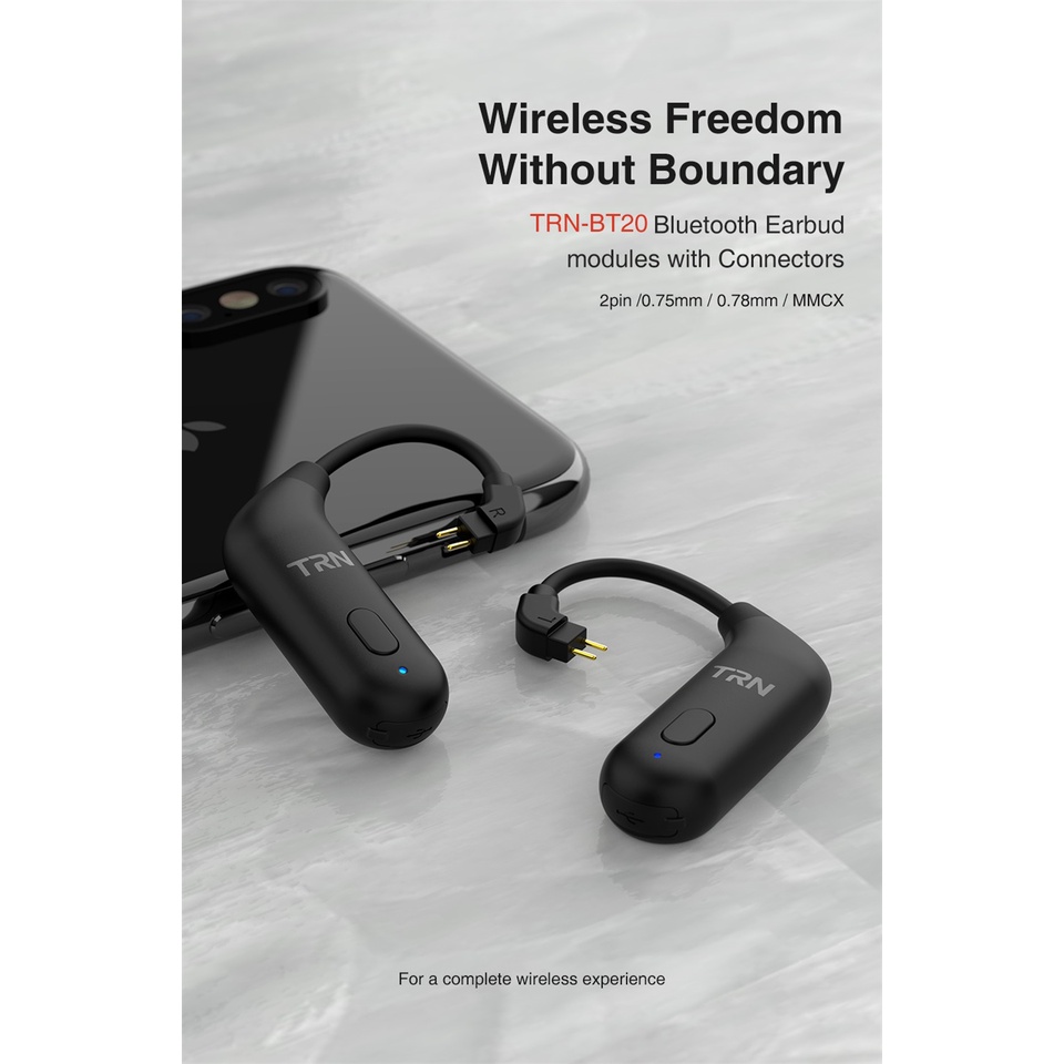 Dây Cáp Tai Nghe Bluetooth 5.0 TRN BT20 Cho TRN TA1 VX V90 MT1 BA5 BT20SPRO KZ ZSX EDX