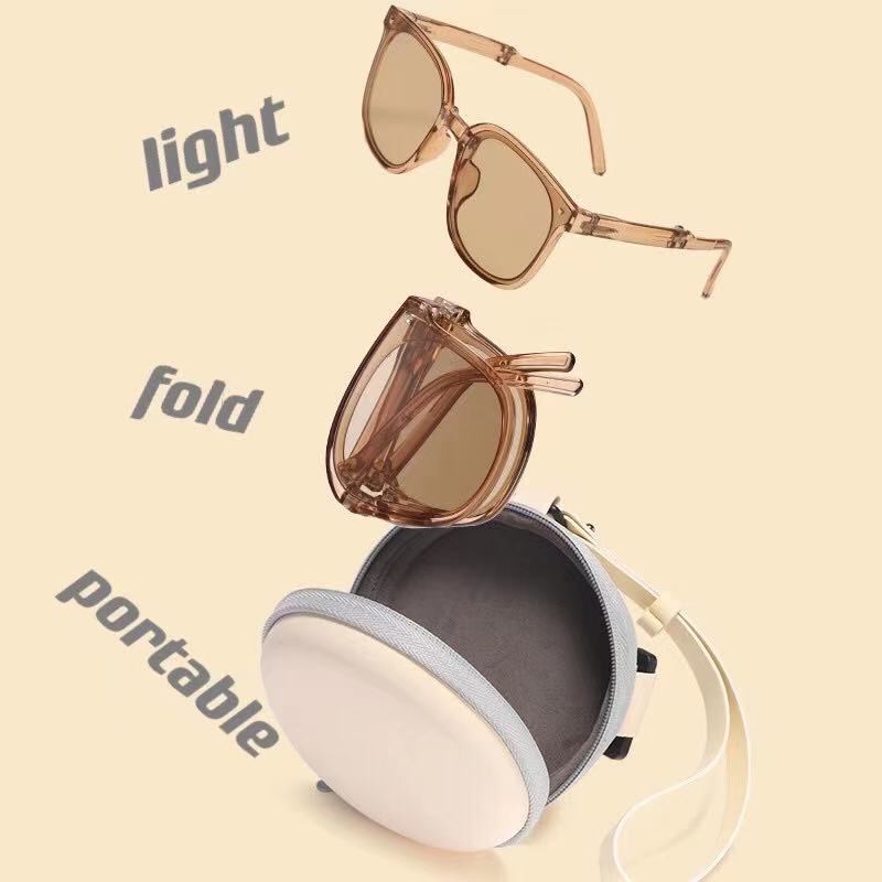 Hộp Đựng Bảo Vệ Mắt Kính Hình Tròn Có Khóa Kéo Dành Cho Nam Nữ