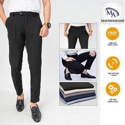 Quần âu nam cao cấp ống côn hàn quốc xuất xịn, Quần tây nam vải xuất khẩu