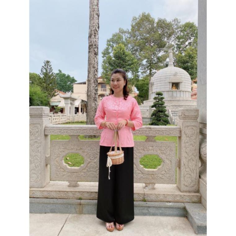 Đồ Lam Đi Chùa # Bộ Bà Ba Gấm # Đồ Bộ Nữ