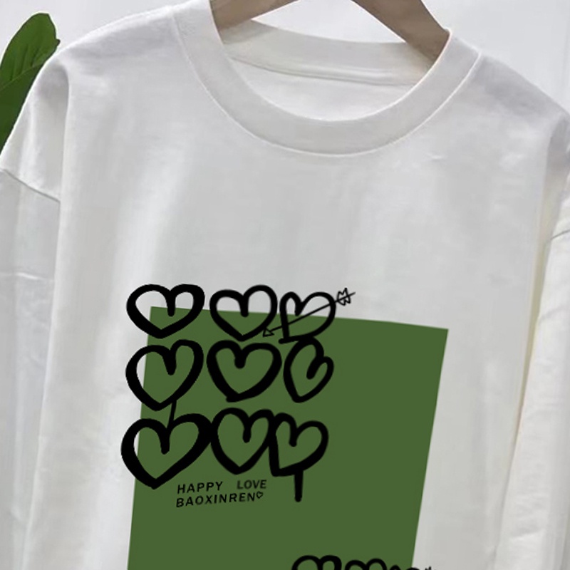 NRVP Áo Thun Nữ Dài Tay Dáng Rộng Phong Cách Hàn Quốc Mới