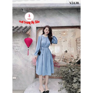 Váy đầm bầu dự tiệc ( hình thật)