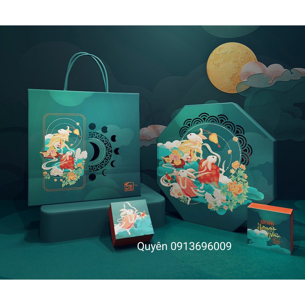 Hộp trung thu 4 bánh NGUYỆT CUNG 200g-250g