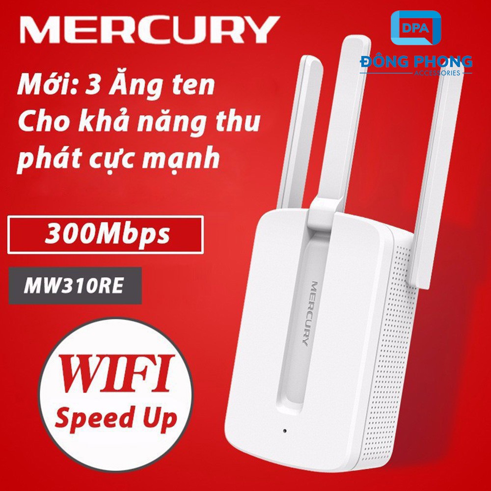 Kích Sóng Wifi Mercury MW310RE 3 Anten 300Mbps Chính Hãng Cực Khỏe | WebRaoVat - webraovat.net.vn