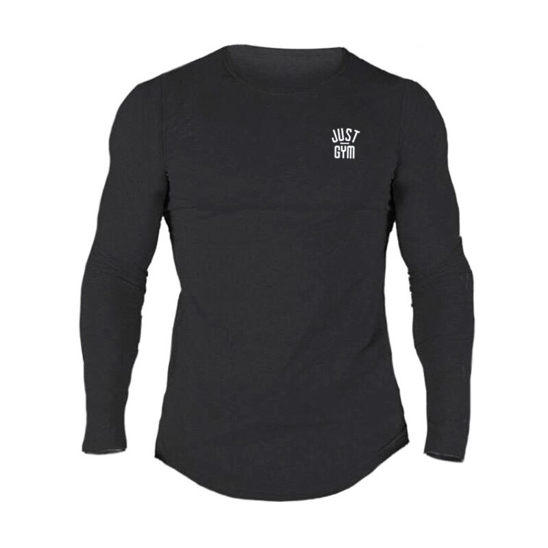Gyms Sleeve Fitness Fashion Brand Bodybuilding Tshirt Casual Solid Workout Tee Top Men Breathable Sports Long Sleeve T-shirt | BigBuy360 - bigbuy360.vn