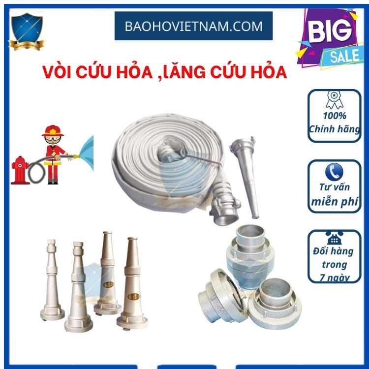 Lăng vòi phun nước cứu hỏa DN50mm/ DN65mm kết hợp với cuộn vòi chữa cháy