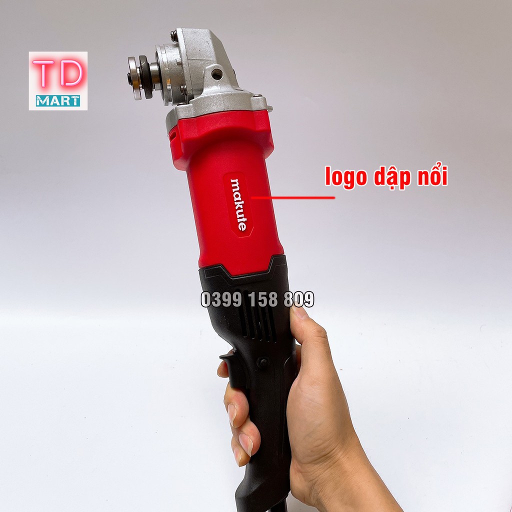 Máy mài cầm tay Makute AG016-L Red 850W Lõi Đồng, Chuôi Dài