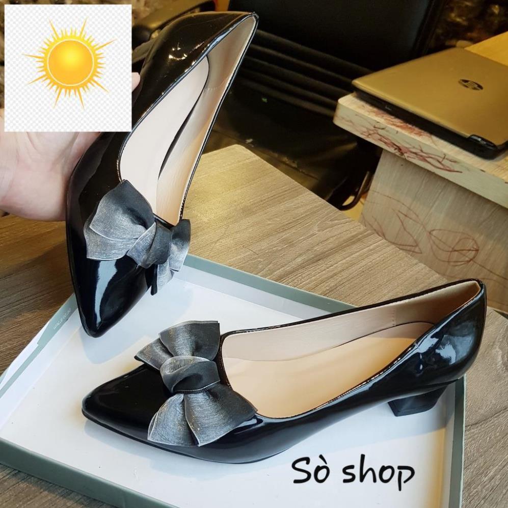 🚴🏇 Giày cao gót cỡ lớn, size 40 41 42 43 44, giày ngoại cỡ đế vuông big size có nơ 🚴🏇