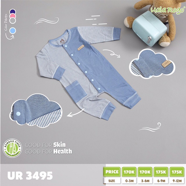 Uala rogo - Body kẻ túi cạnh UR3491