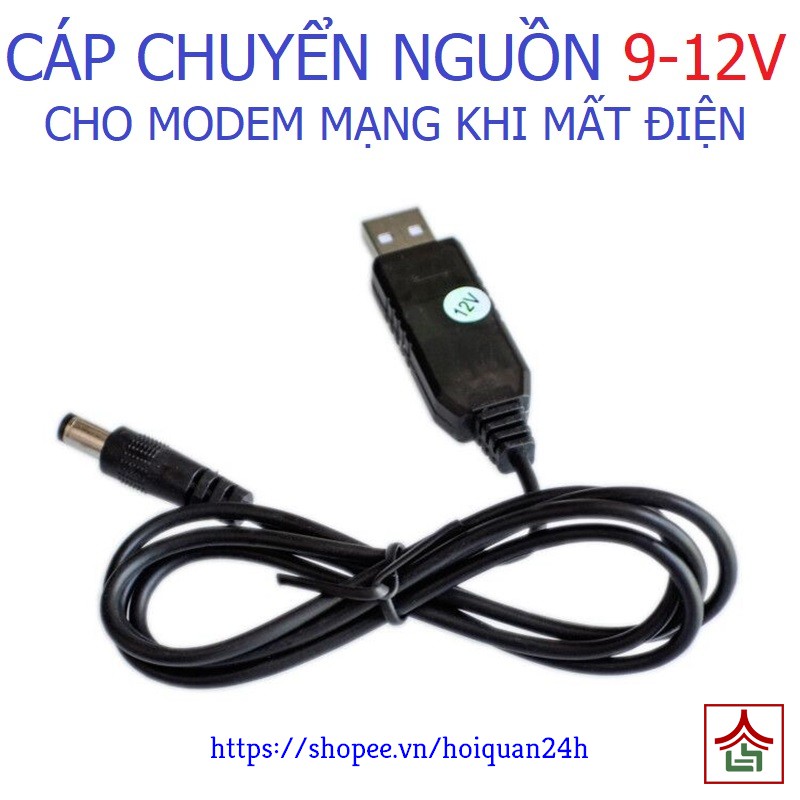 Cáp chuyển nguồn USB Sạc Dự Phòng cho Modem Mạng khi mất điện