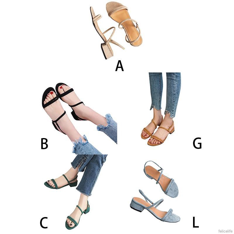 Giày sandal nữ thông thoáng mùa hè màu trơn