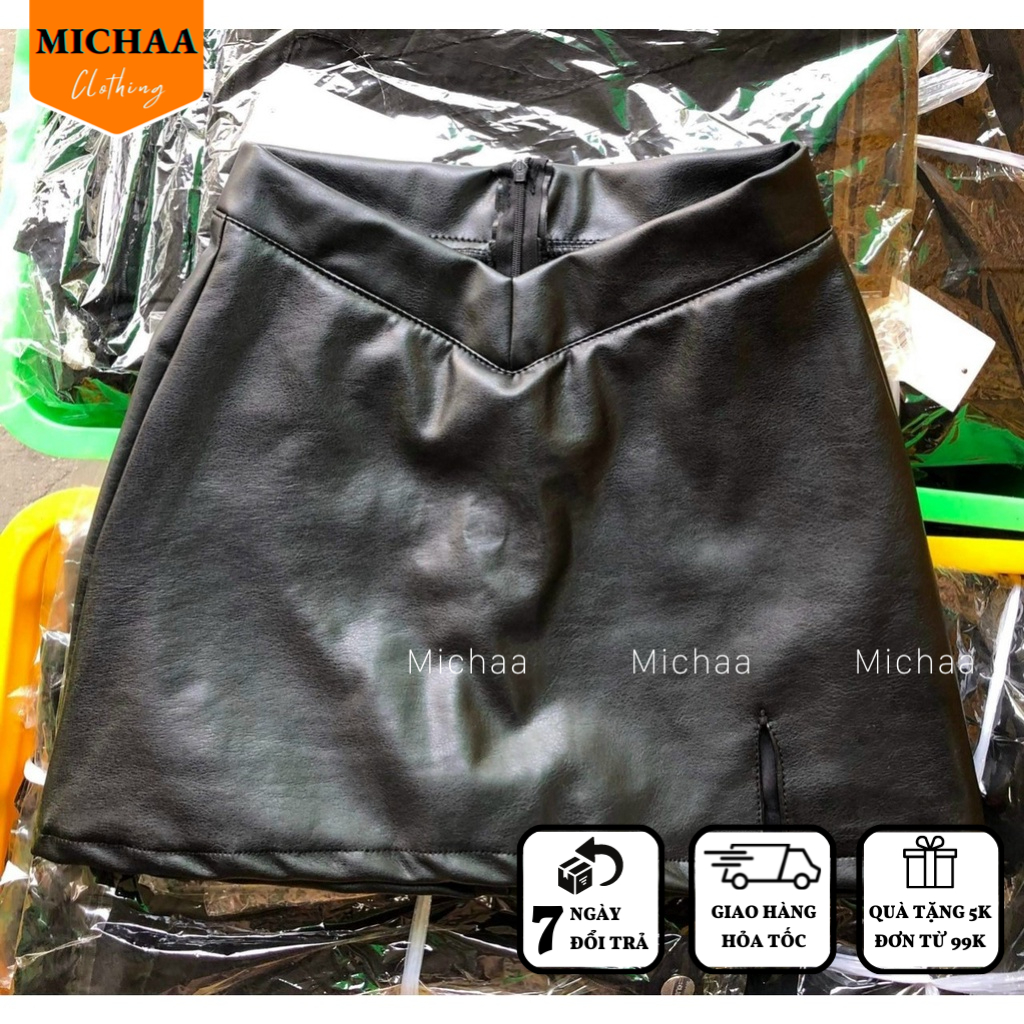 Chân Váy DA XẺ TÀ TRƯỚC Nữ Kiểu Ôm Body, Chân Váy Có Lót Trong Lưng Cách Điệu Tôn Dáng HOT - MICHAA CV15