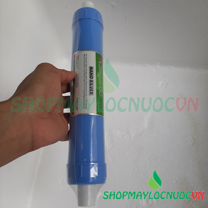 Combo 3 Lõi Lọc Nước Kangaroo gồm: Màng RO (Sản xuất tại Hàn Quốc)+ Lõi Nano Bạc+Lõi Ceramic–Tặng 04 cút nối nhanh