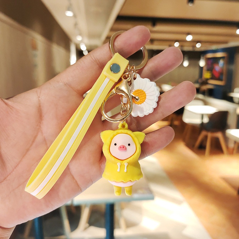 Móc Khóa Nhựa PVC Hình Chú Heo Dễ Thương