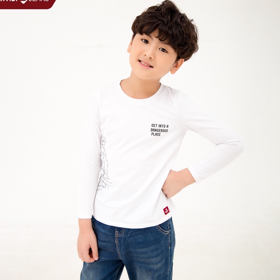 Áo Thun Dài Tay Genviet Bé Trai Họa Tiết Hổ Cotton K4121T2014