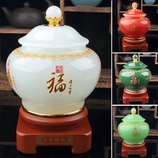 Thố, hũ tài lộc đá ngọc - cao 23cm