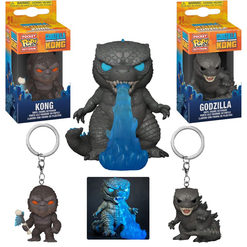 Móc Khóa Đồ Chơi Hình Nhân Vật Trong Phim Godzilla VS King Kong Funko Pop