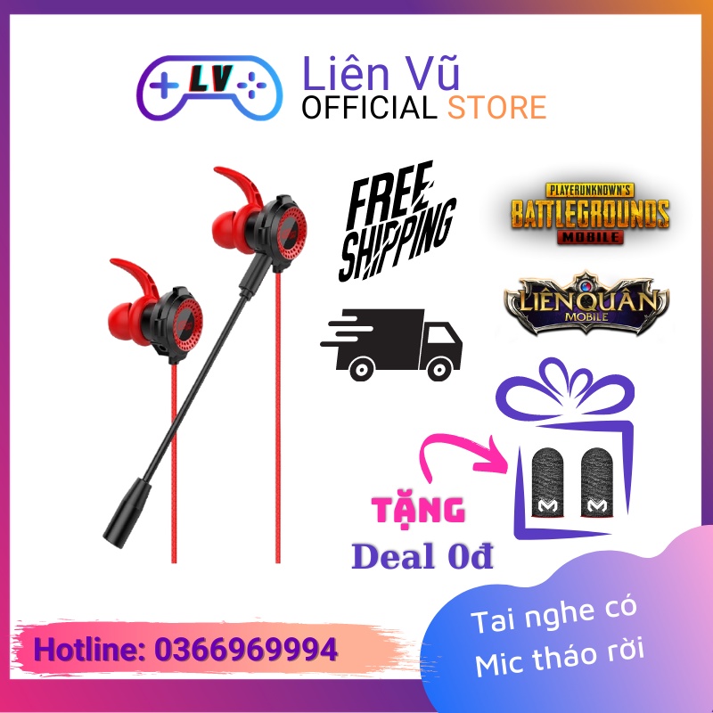 Tai nghe game thủ chính hãng G6 G9 có Mic chuyên Game Mobile, PC PUBG ROS FreeFire LIÊN QUÂN TỐC CHIẾN